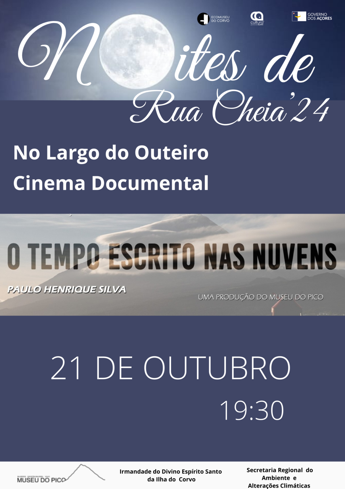 Noites de Rua Cheia – Projeção do documentário “O Tempo Escrito nas Nuvens”'s featured image